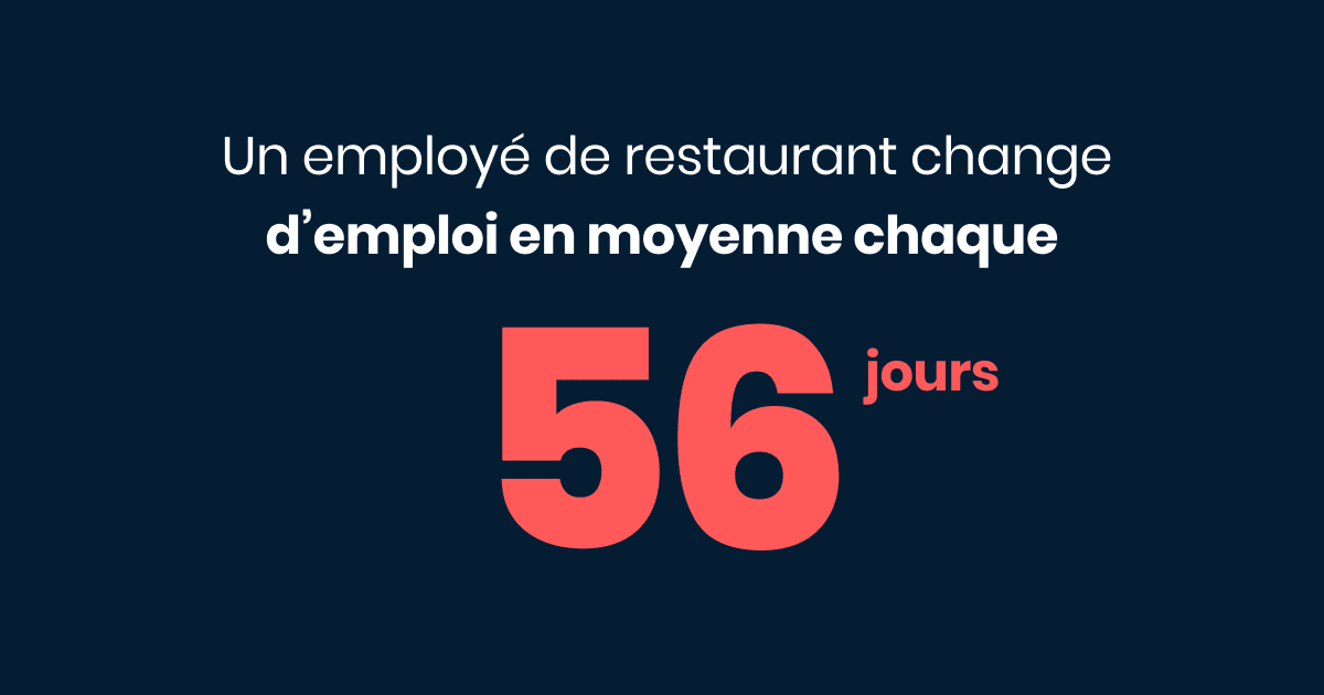 un employé de restaurant change d’emploi en moyenne chaque 56 jours